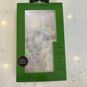 Kate Spade Clear Floral Iridescent Phone Case Apple iPhone 15 Pro NWT